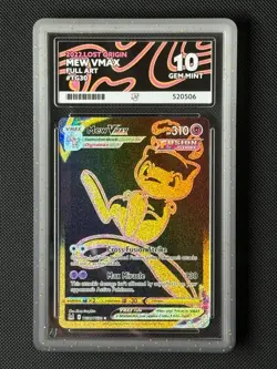ACE 10 Mew VMAX Tg30/Tg30 Full Art Pokemon Card Lost Origin Holo GEM MINT - Image 1