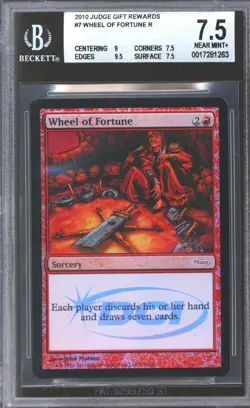 Magic MTG Judge FOIL Wheel of Fortune BGS 7.5 (9 7.5 9.5 7.5) LIGHTLY PLAYED LP - Image 1