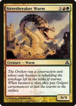 Streetbreaker Wurm 2x FOIL GPT MTG Guildpact Common MINT red green - Image 1