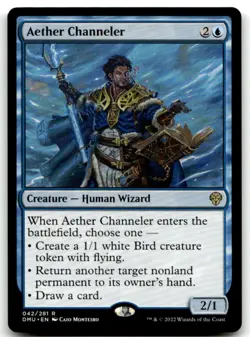 MTG Aether Channeler R Dominaria United 42 LP - Image 1
