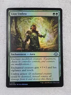 MTG Lion Umbra FOIL - Modern Horizons 3 (MH3) #160 Magic Card U NM - Image 1