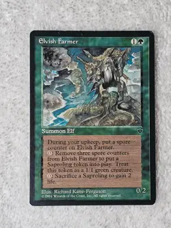MTG Elvish Farmer - Fallen Empires 1994 Magic The Gathering Card Rare LP - Image 2