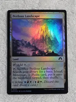 MTG Perilous Landscape FOIL - Modern Horizons 3 Magic Card #223 NM - Image 1