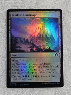 MTG Perilous Landscape FOIL - Modern Horizons 3 Magic Card #223 NM - Image 2