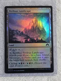MTG Perilous Landscape FOIL - Modern Horizons 3 Magic Card #223 NM - Image 4