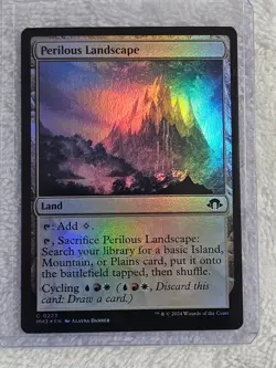 MTG Perilous Landscape FOIL - Modern Horizons 3 Magic Card #223 NM - Image 5