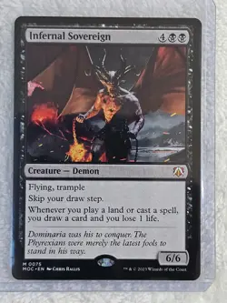 MTG Infernal Sovereign #75 March of the Machine Magic Card Mythic NM - Image 4
