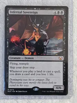 MTG Infernal Sovereign #75 March of the Machine Magic Card Mythic NM - Image 5