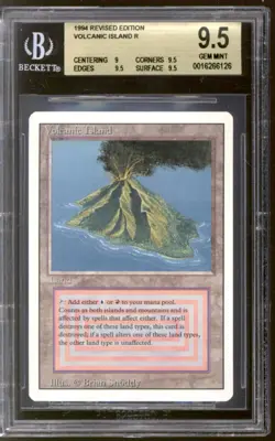 Magic MTG 3rd Edition Revised Volcanic Island BGS 9.5 GEM MINT *126 - Image 1