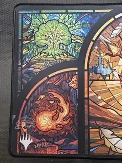 MTG Playmat "Dominaria United Stained Glass Land Medley" Magali Villeneuve #2590 - Image 3
