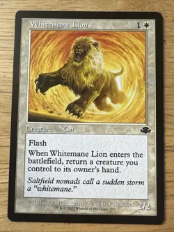 Whitemane Lion (277) Retro Frame Dominaria Remastered DMR MTG Magic - Image 1