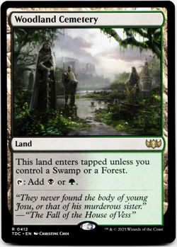 Woodland Cemetery [Commander: Tarkir: Dragonstorm] MTG Magic NM/M 💀🌳 - Image 3
