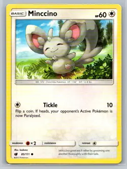Minccino #85/111 SM - Crimson Invasion Common - Pokemon Cards G18 - Image 1