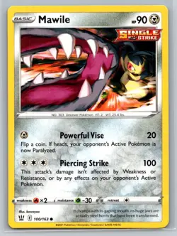 Mawile #100/163 SWSH05: Battle Styles Common - Pokemon Cards G18 - Image 1