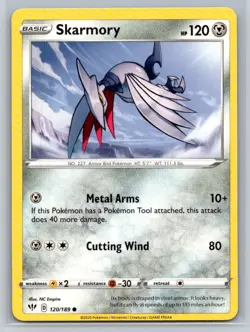 Skarmory #120/189 SWSH03: Darkness Ablaze Common - Pokemon Cards G19 - Image 1