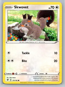 Skwovet #151/192 SWSH02: Rebel Clash Common - Pokemon Cards G19 - Image 1