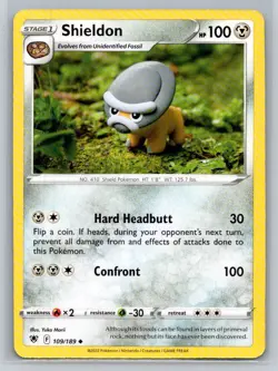 Shieldon #109/189 SWSH10: Astral Radiance Uncommon - Pokemon Cards G19 - Image 1