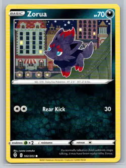 Zorua #102/203 SWSH07: Evolving Skies Common - Pokemon Cards G20 - Image 1