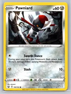 Pawniard #103/163 SWSH05: Battle Styles Common - Pokemon Cards G17 - Image 1