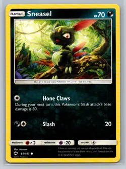Sneasel #85/147 SM - Burning Shadows Common - Pokemon Cards G20 - Image 1