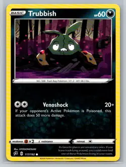Trubbish #117/192 SWSH02: Rebel Clash Common - Pokemon Cards G21 - Image 1