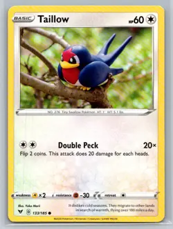 Taillow #133/185 SWSH04: Vivid Voltage Common - Pokemon Cards G19 - Image 1