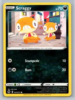 Scraggy #41/73 Champion's Path Common - Pokemon Cards G20 - Image 1
