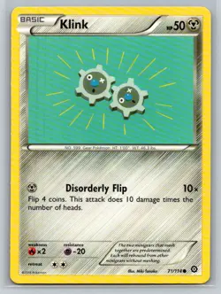 Klink #71/114 XY - Steam Siege Common - Pokemon Cards G19 - Image 1