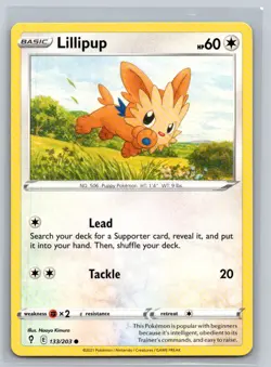 Lillipup #133/203 SWSH07: Evolving Skies Common - Pokemon Cards G19 - Image 1