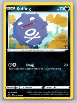 Koffing #075/159 Crown Zenith Common - Pokemon Cards G21 - Image 1