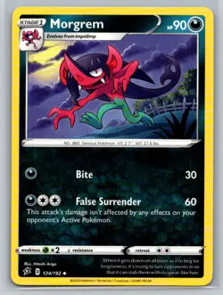Morgrem #124/192 SWSH02: Rebel Clash Uncommon - Pokemon Cards G21 - Image 1