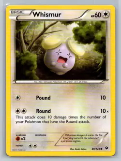 Whismur #80/124 XY - Fates Collide Common - Pokemon Cards G18 - Image 1