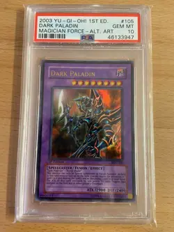 PSA 10 GM 2003 Dark Paladin MFC-105 Ultra Rare 1st ED YuGiOh Asian English Holo - Image 1