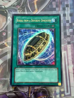 Yugioh Burial From A Different Dimension DP03-EN026 Ultra Rare 1st Ed. NM - Image 1