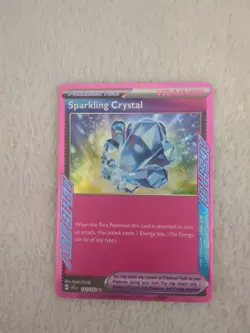 Pokemon TCG Sparkling Crystal 142/142 S&V Stellar Crown Holo Ace Spec Rare Card - Image 1