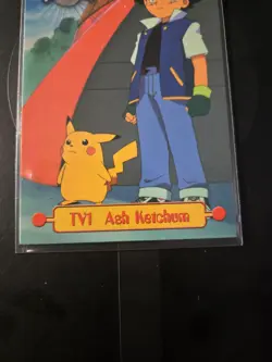 #1 Ash Ketchum | Pokemon 1999 Topps TV Series Info Card Feat. Pikachu - Image 3