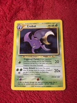 Crobat 04/64 Neo Revelation Holo Wotc Pokemon Card Vintage Played - Image 1
