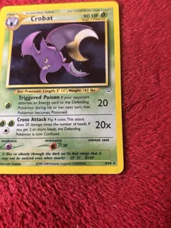 Crobat 04/64 Neo Revelation Holo Wotc Pokemon Card Vintage Played - Image 5