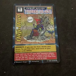 1999 Bandai Digimon Trading Card Power Option Power Blast - Digi-Duel St-58 - Image 1