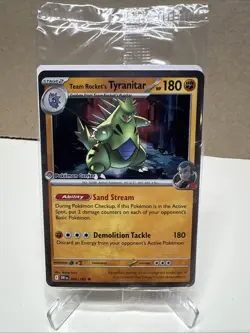 Pokemon Center Team Rockets Tyranitar Promo Card 096/182 NM Sealed - Image 1