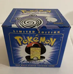 POKEMON BURGER KING. POLIWHIRL 23K GOLD PLATED CARD. SEALED. NINTENDO 1999 - Image 2