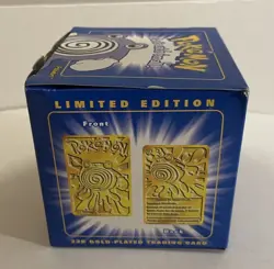 POKEMON BURGER KING. POLIWHIRL 23K GOLD PLATED CARD. SEALED. NINTENDO 1999 - Image 3