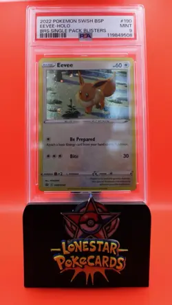 Eevee Black Star Promo Holo Pokemon Card SWSH190 PSA 9 MINT - Image 1