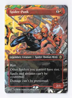 Spider-Punk (Borderless) 0207 (R) MTG Marvel's Spider-Man (SPM) - Image 1