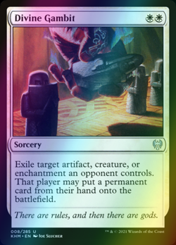 x1 Divine Gambit KHM MTG Kaldheim 8/285 FOIL UNCOMMON M/NM 1x - Image 1