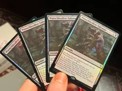 4x German Foil Wishclaw Talisman • 3 Prerelease Promo 1 Set • MTG (1980) - Image 1