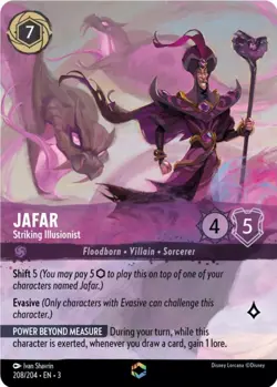 Disney Lorcana Jafar Striking Illusionist Into The Inklands 208/204 - Enchanted - Image 1