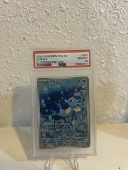 2024 Pokemon SFA en Horsea Illustration Rare Card 067, PSA Gem MT 10 - Image 1