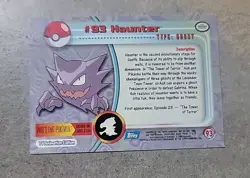 Haunter - Pokemon Topps #93 - Non Holo Vintage Blue Logo - Image 2