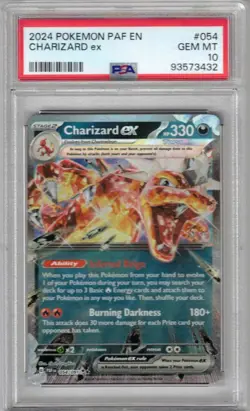 2024 POKEMON 054/091 CHARIZARD ex PALDEAN FATES HOLO PSA 10 GEM MINT - Image 1